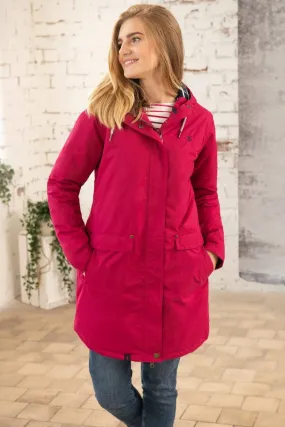 Lighthouse Long Iona Jacket-RASPBERRY