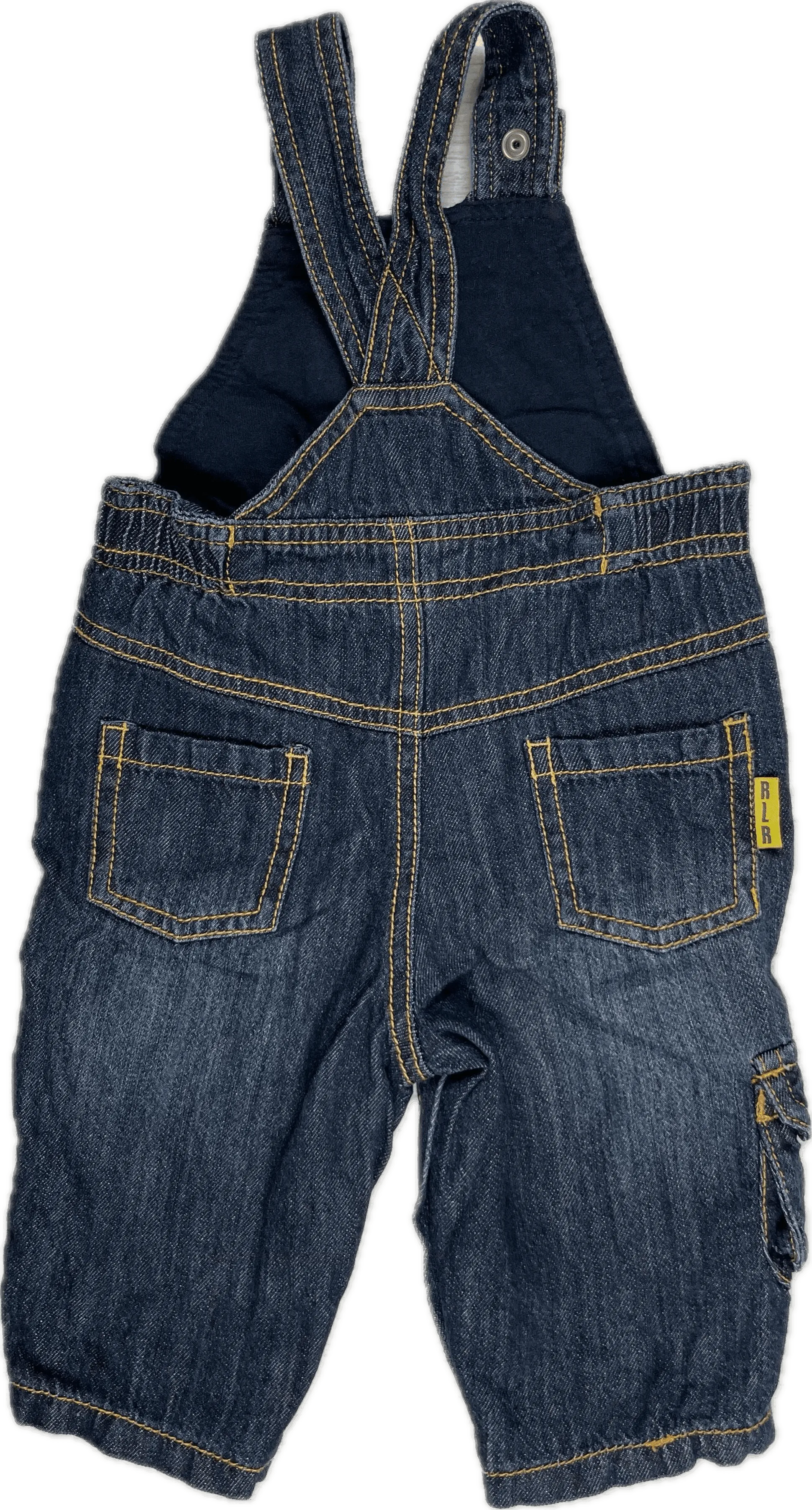 Little Rocha Classic Bib & Brace Denim Overalls - Size 3/6M