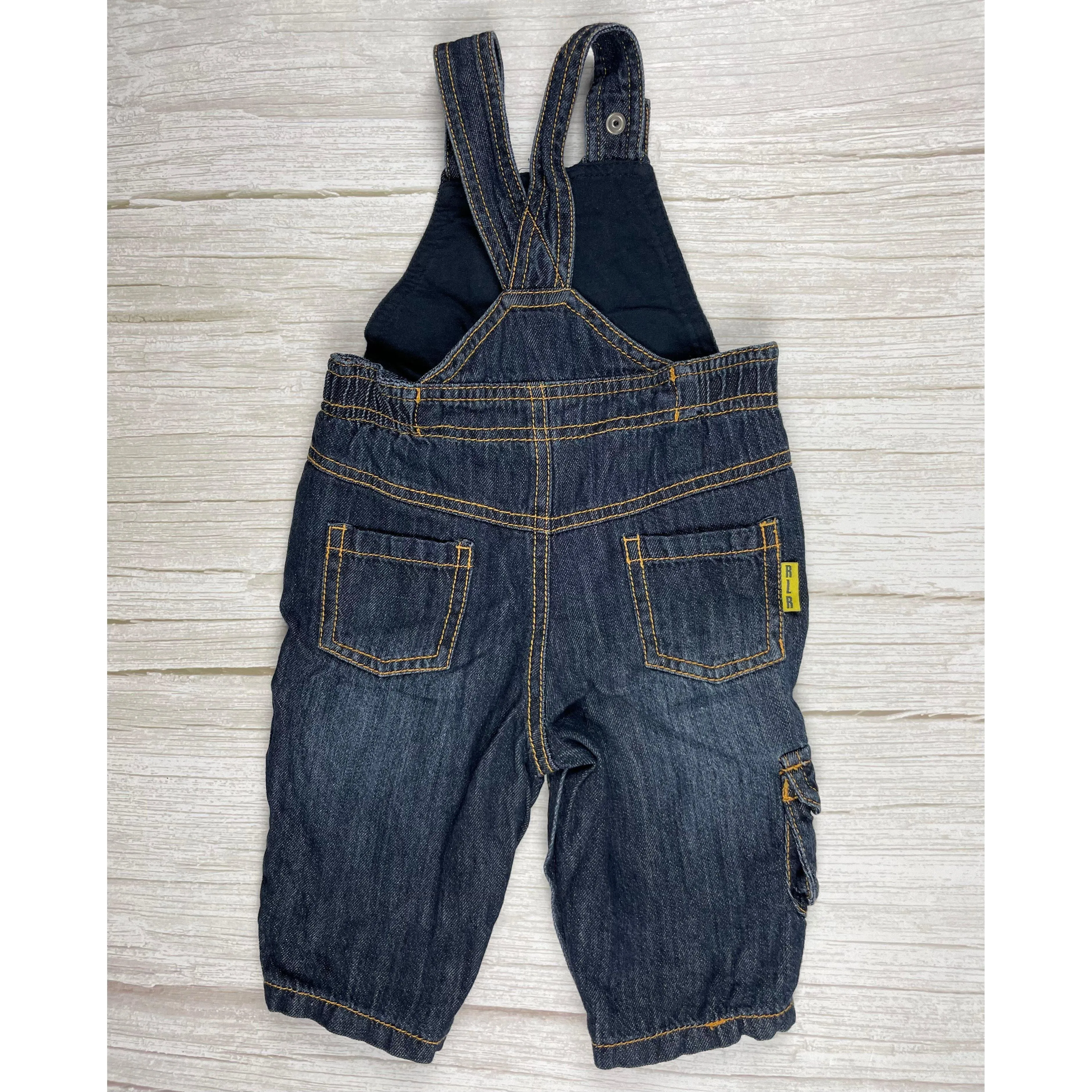 Little Rocha Classic Bib & Brace Denim Overalls - Size 3/6M