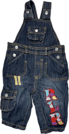 Little Rocha Classic Bib & Brace Denim Overalls - Size 3/6M