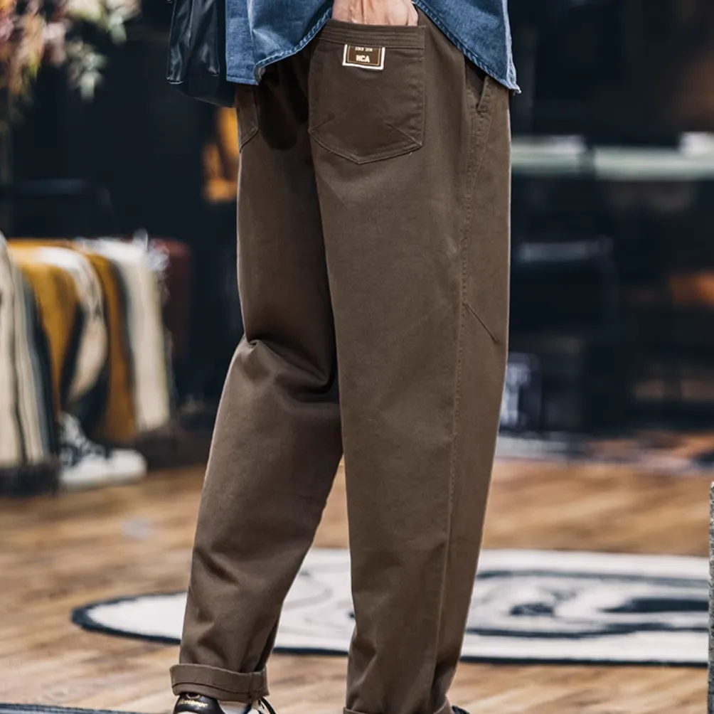 Loose Tapered Straight Casual Pants P1173
