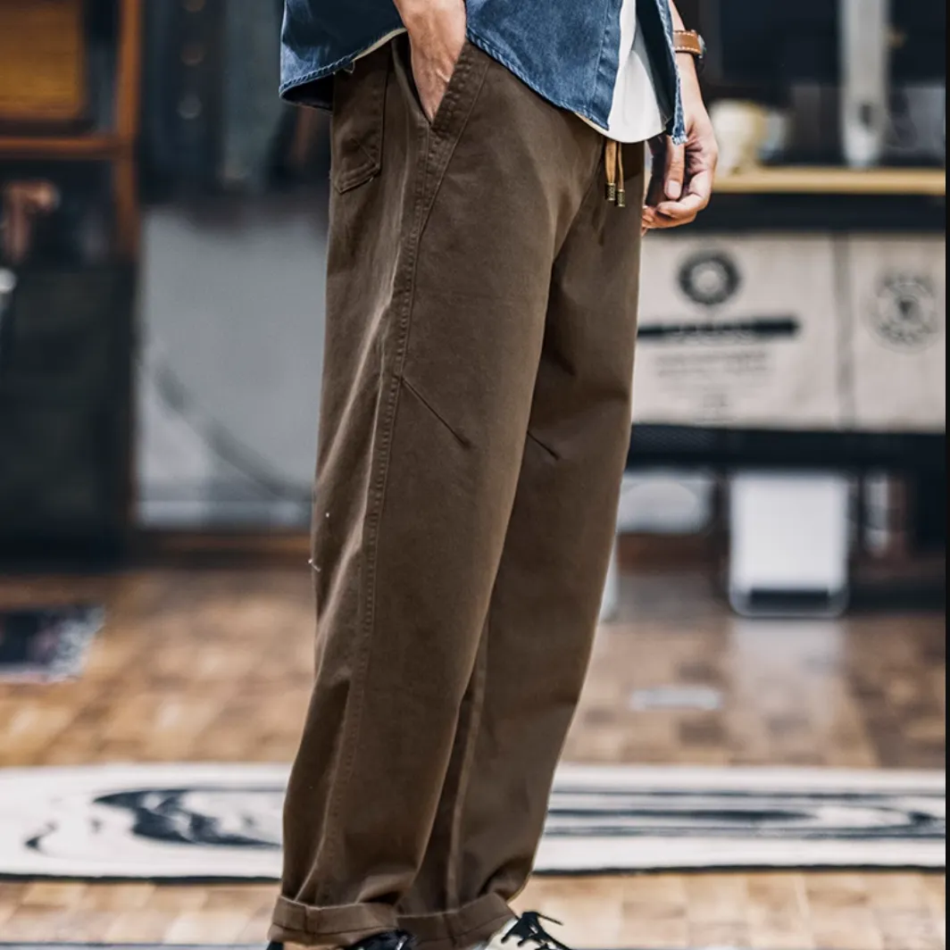 Loose Tapered Straight Casual Pants P1173