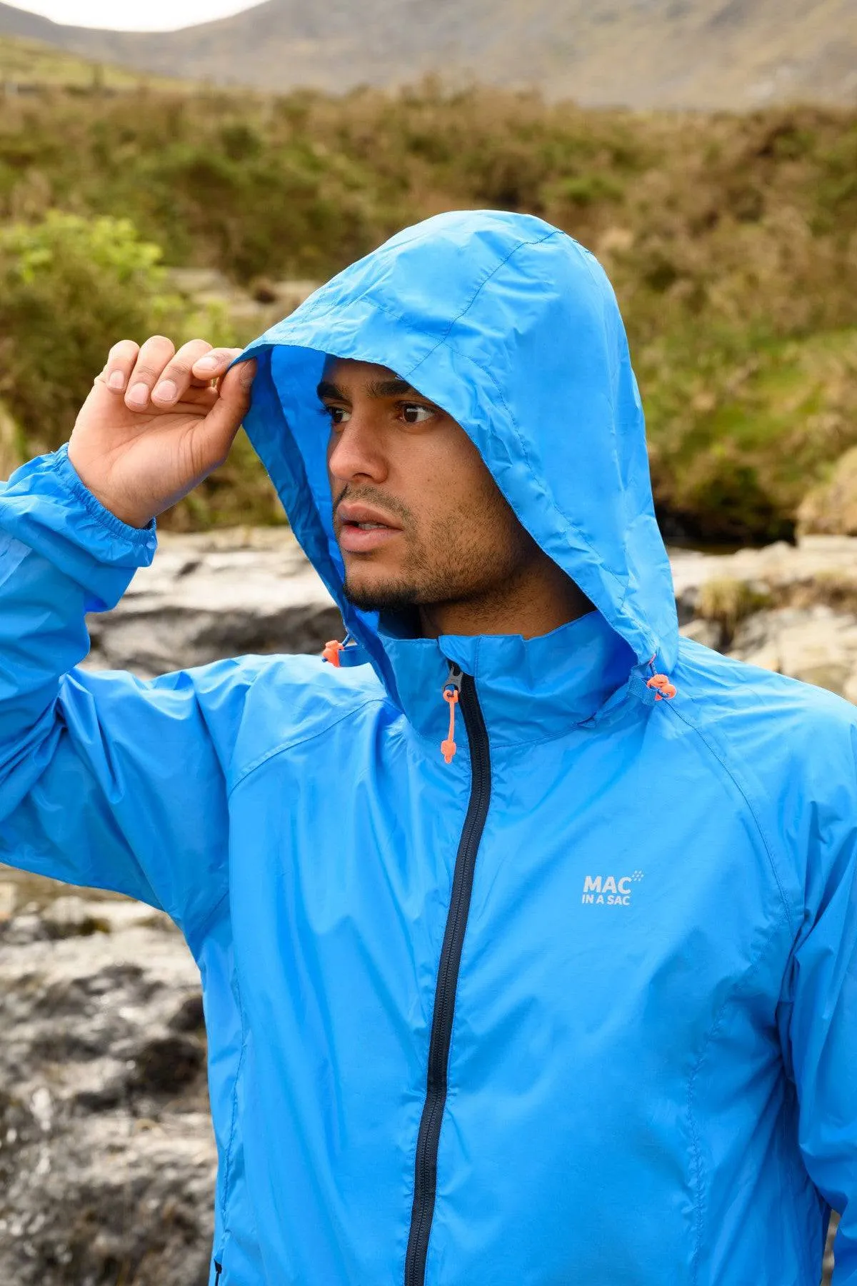 Mac in a Sac Adults Origin Waterproof Breathable Windproof Unisex Packable Jacket-OCEAN BLUE