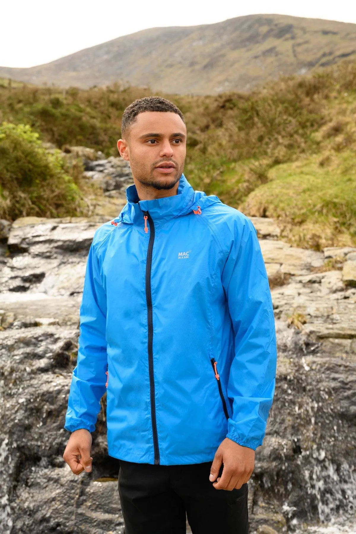 Mac in a Sac Adults Origin Waterproof Breathable Windproof Unisex Packable Jacket-OCEAN BLUE