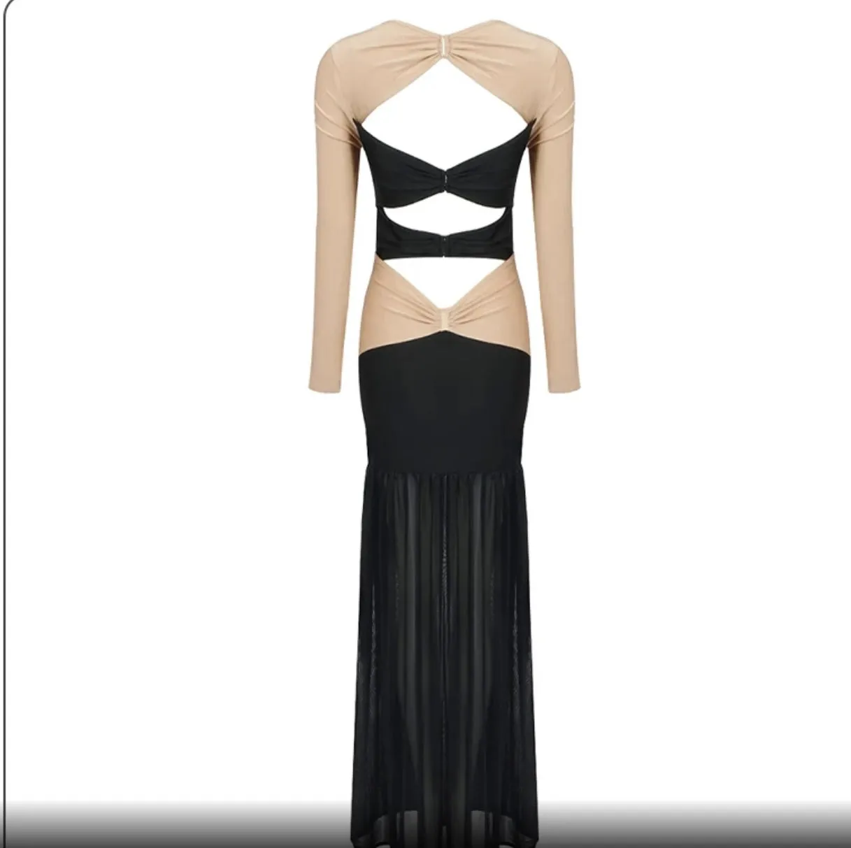 MAYA Black Cut-Out Maxi Dress