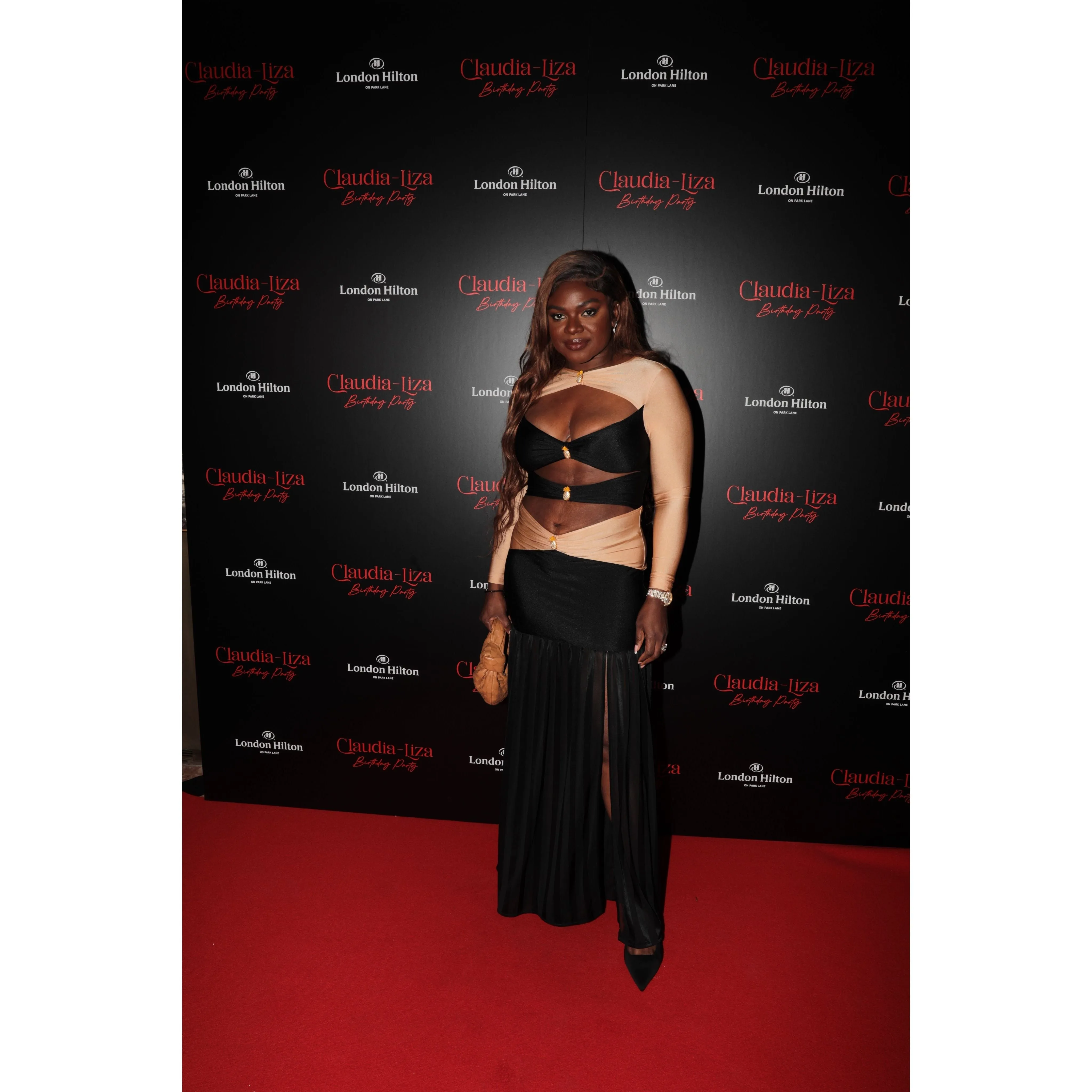 MAYA Black Cut-Out Maxi Dress