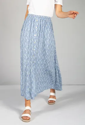 Mini Bloom Faux Button Down Skirt in Afternoon Sky Blue-1