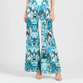 Multi Print Soft Knit Palazzo Pant