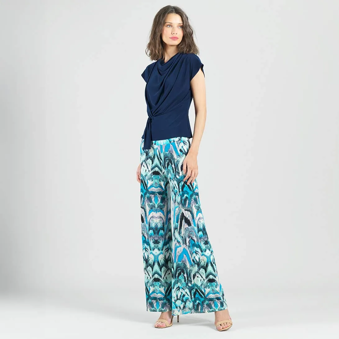 Multi Print Soft Knit Palazzo Pant