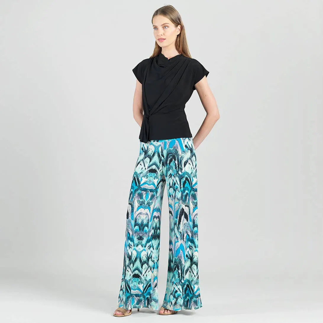 Multi Print Soft Knit Palazzo Pant