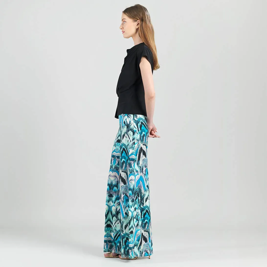 Multi Print Soft Knit Palazzo Pant