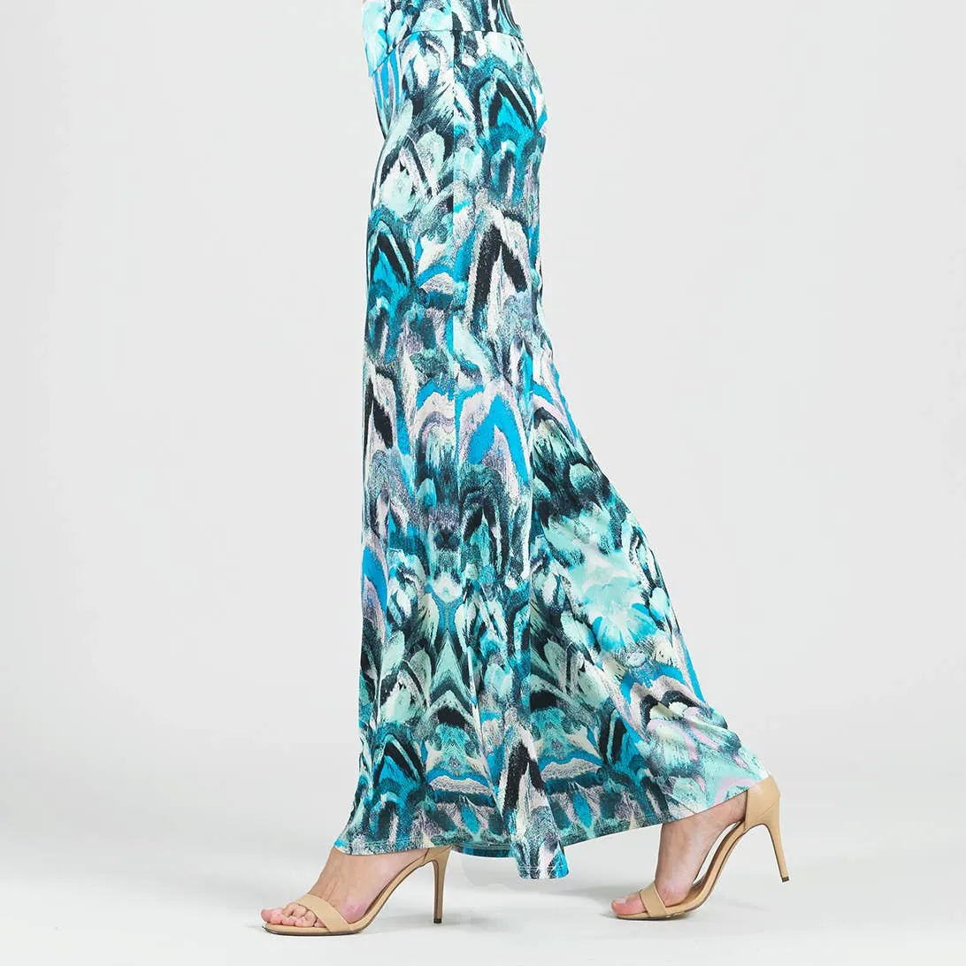 Multi Print Soft Knit Palazzo Pant