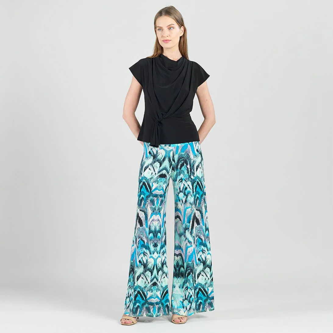 Multi Print Soft Knit Palazzo Pant