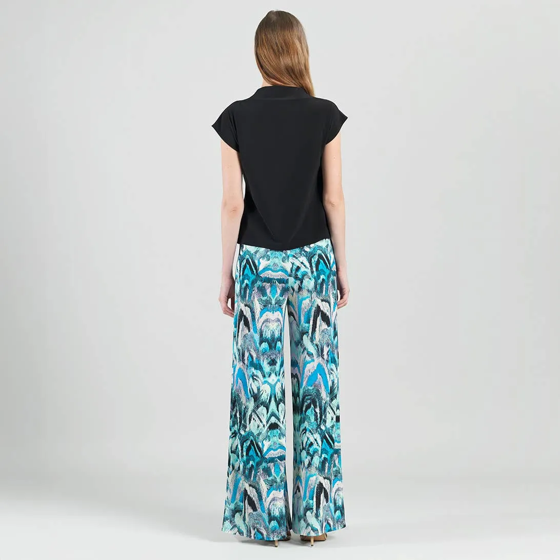 Multi Print Soft Knit Palazzo Pant