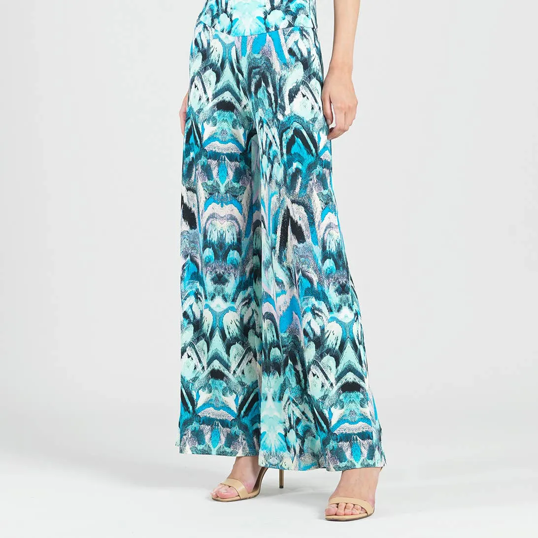 Multi Print Soft Knit Palazzo Pant