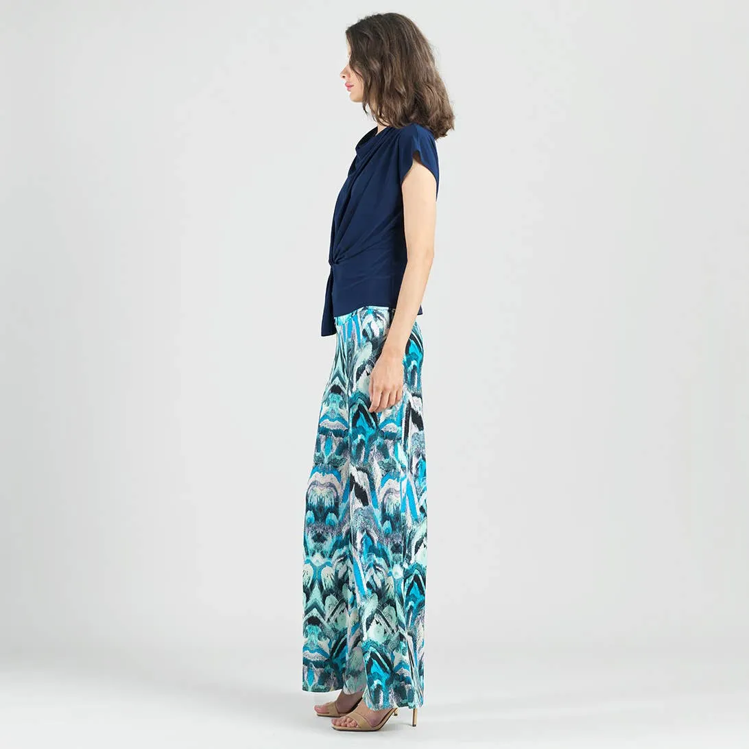 Multi Print Soft Knit Palazzo Pant