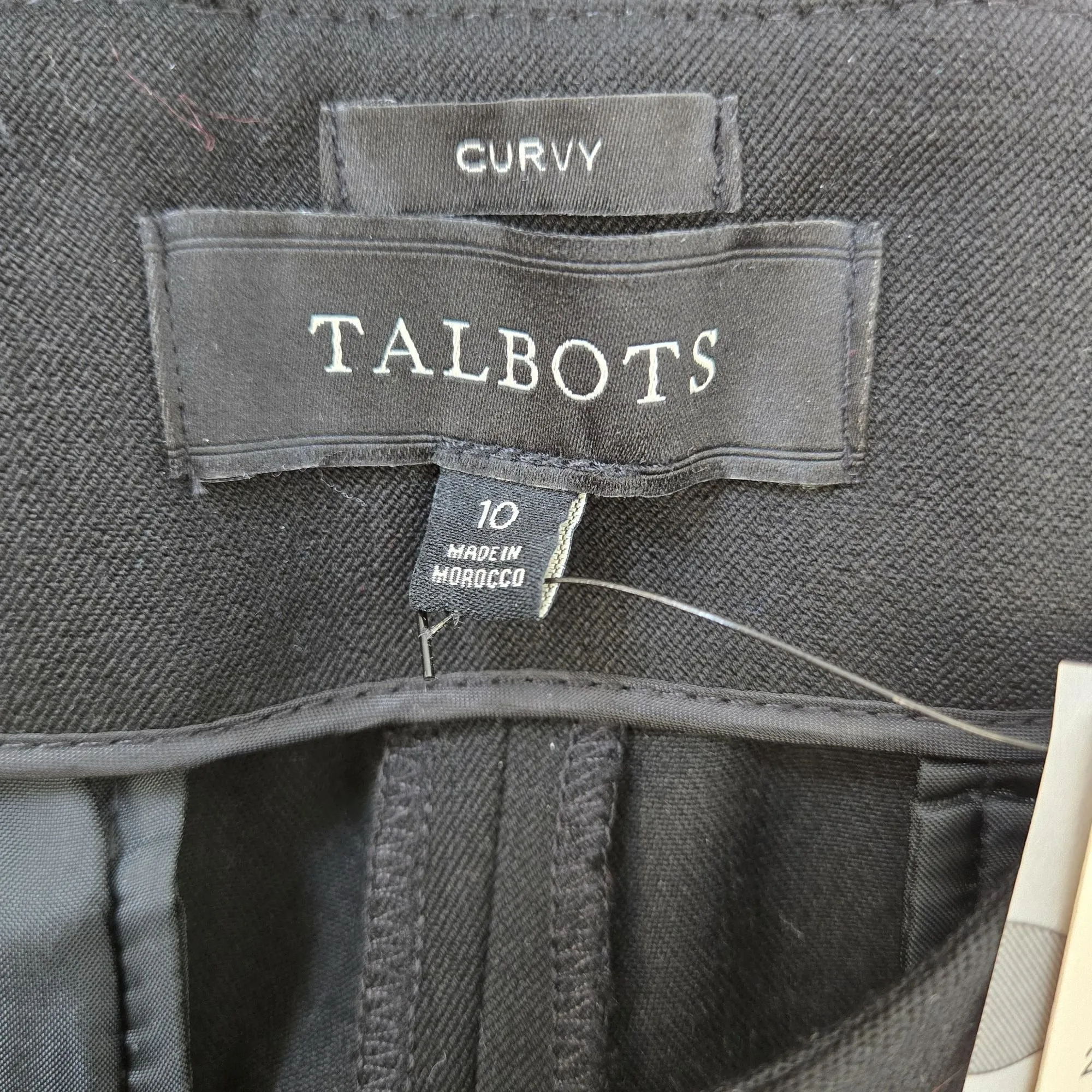 NWT Talbots Curvy Flat Front Tapered Trouser Pants Size 10