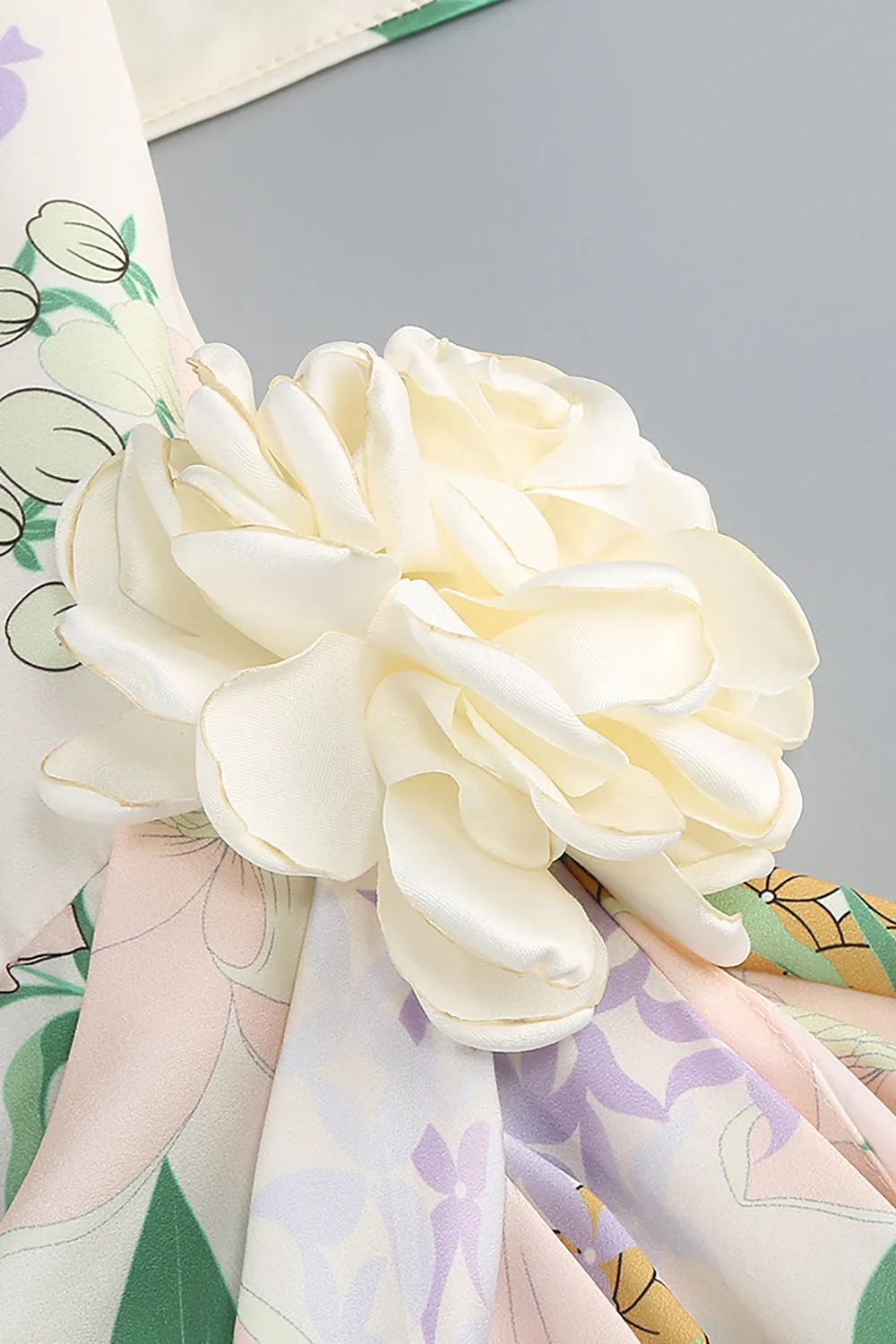 Off-shoulder Floral Printed Asymmetric Mini Dress