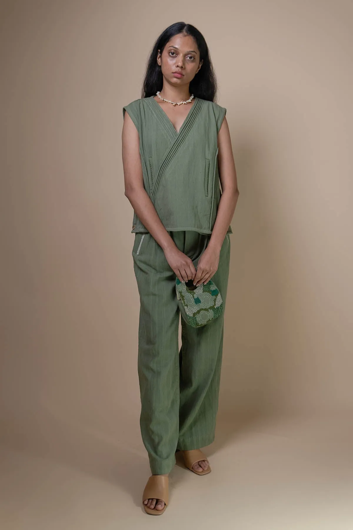 Olive Kala Cotton Tapered Pants