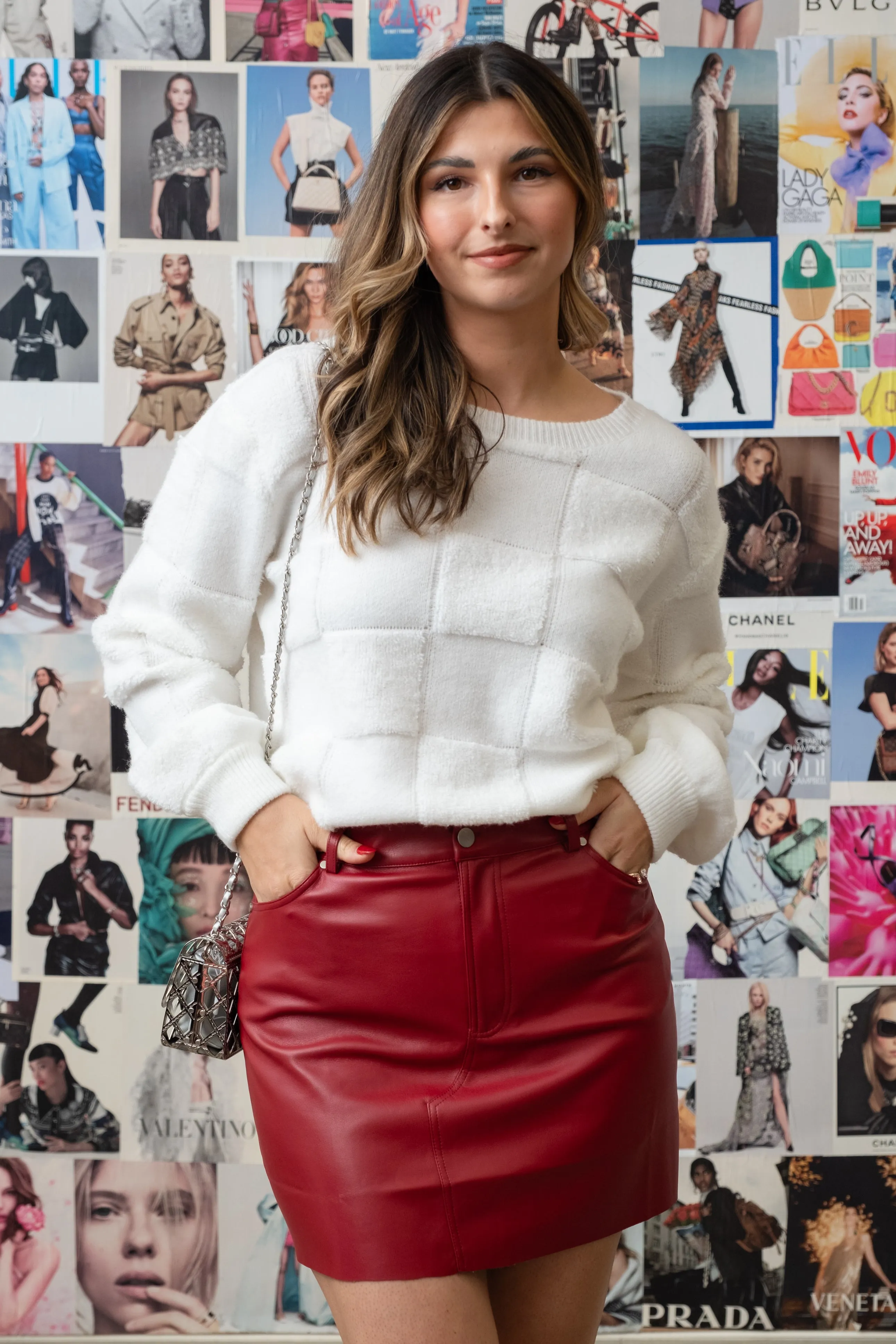 Rosewood Leather Mini Skirt