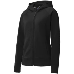 Sport-Tek Women's Black Rival Tech Fleece Full-Zip Hooded Jacket