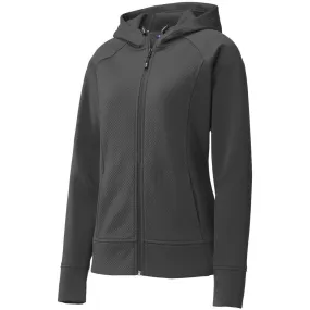 Sport-Tek Women's Iron Grey Rival Tech Fleece Full-Zip Hooded Jacket