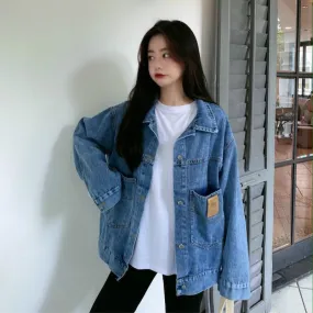 Spring And Autumn Loose Denim Coat