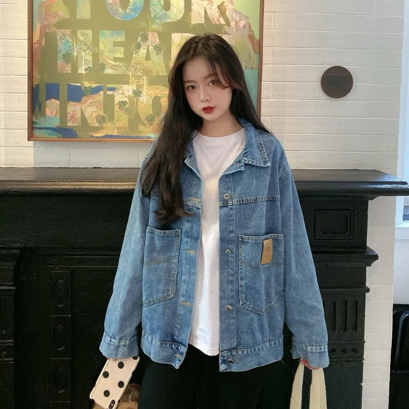 Spring And Autumn Loose Denim Coat