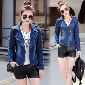 Spring And Autumn Short Women's Denim Coat