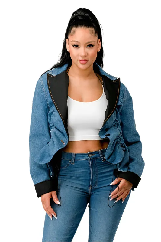 Step Above- Denim Blazer