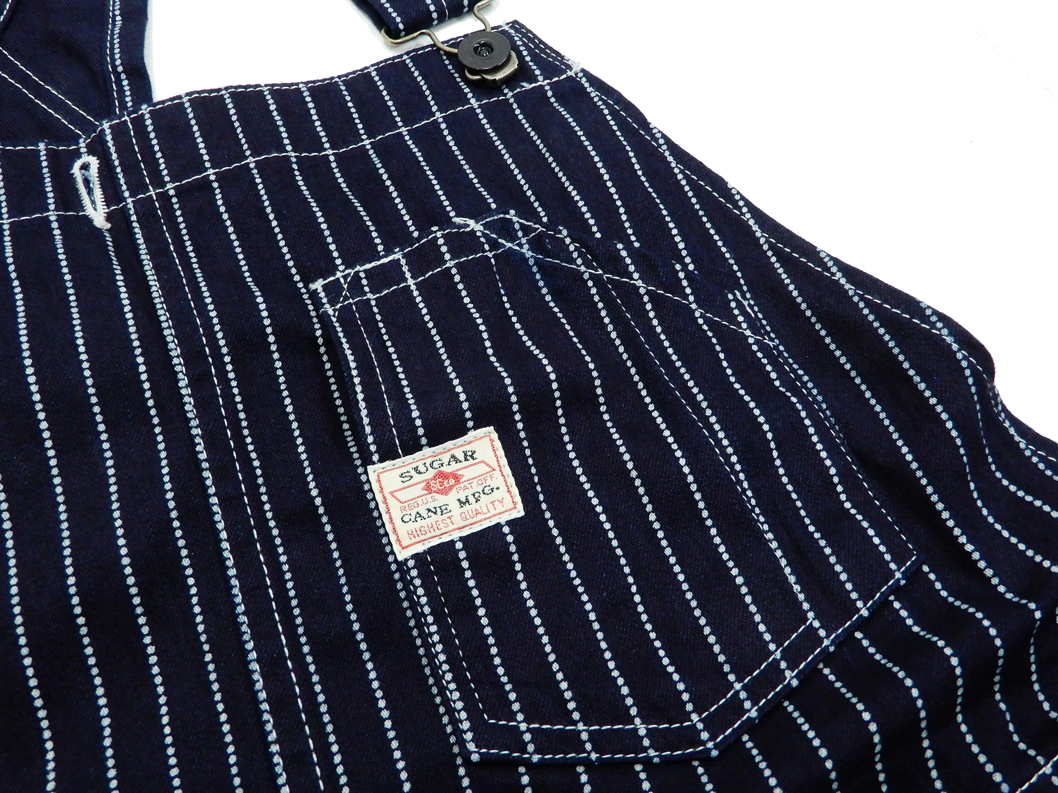 Sugar Cane Bib Overalls Men's Classic Railroad Wabash Stripe Overall SC41960