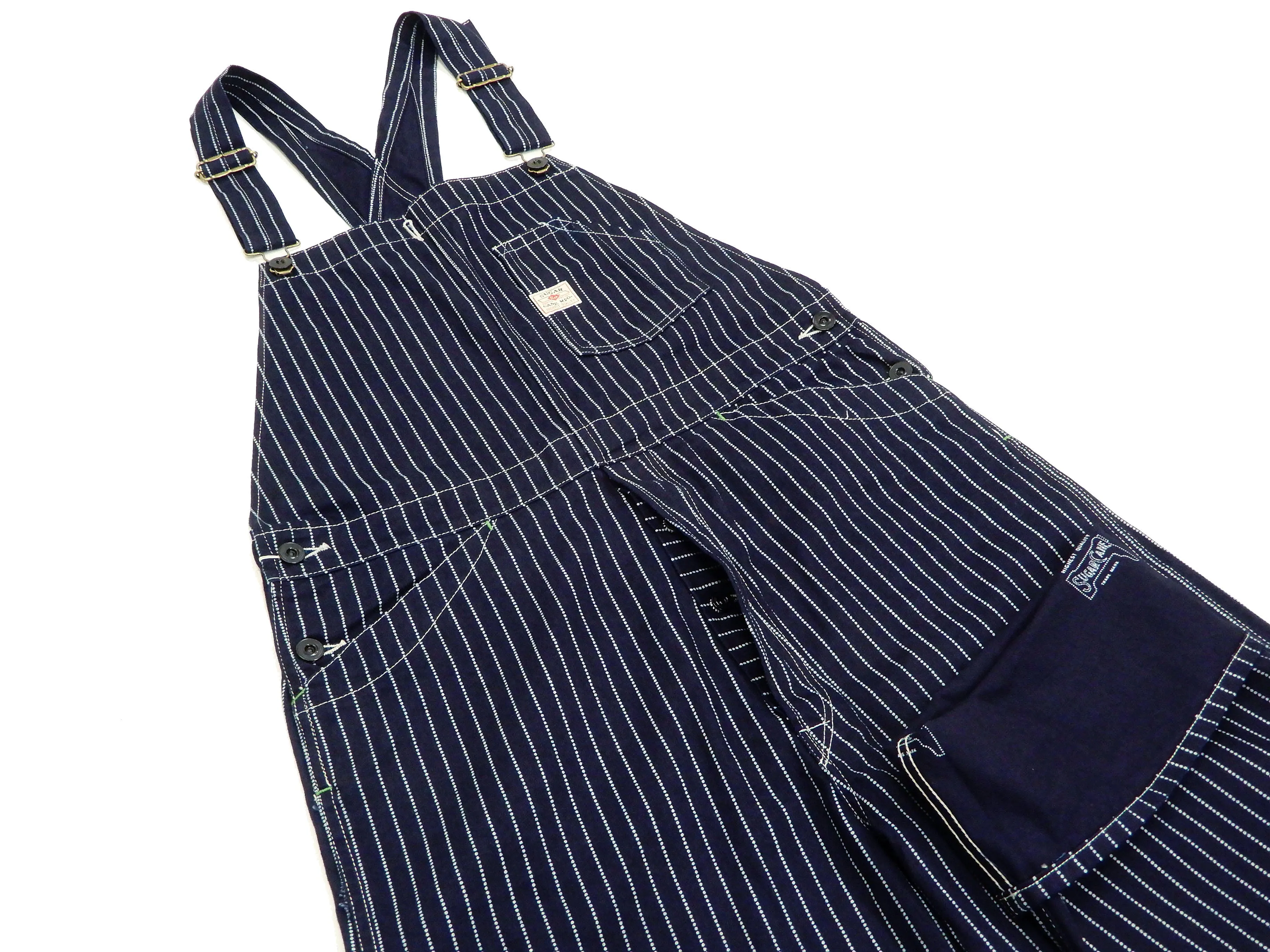 Sugar Cane Bib Overalls Men's Classic Railroad Wabash Stripe Overall SC41960
