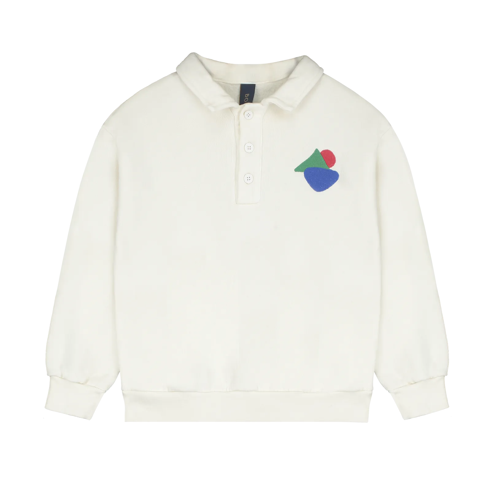 SWPO-POLO SWEATSHIRT EMBROIDERED -Fog