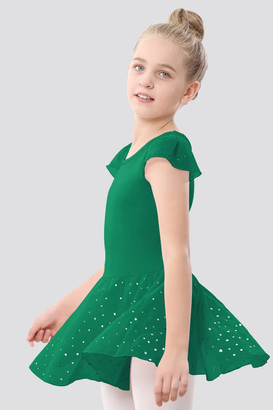 Toddler/Girl's Shiny Skirt Dress Leotard
