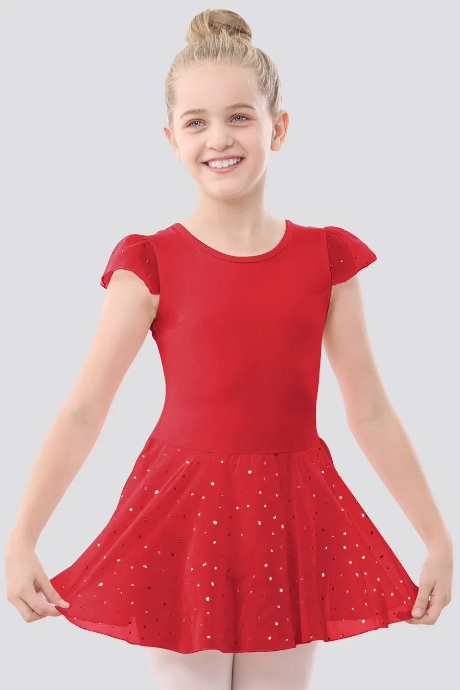 Toddler/Girl's Shiny Skirt Dress Leotard
