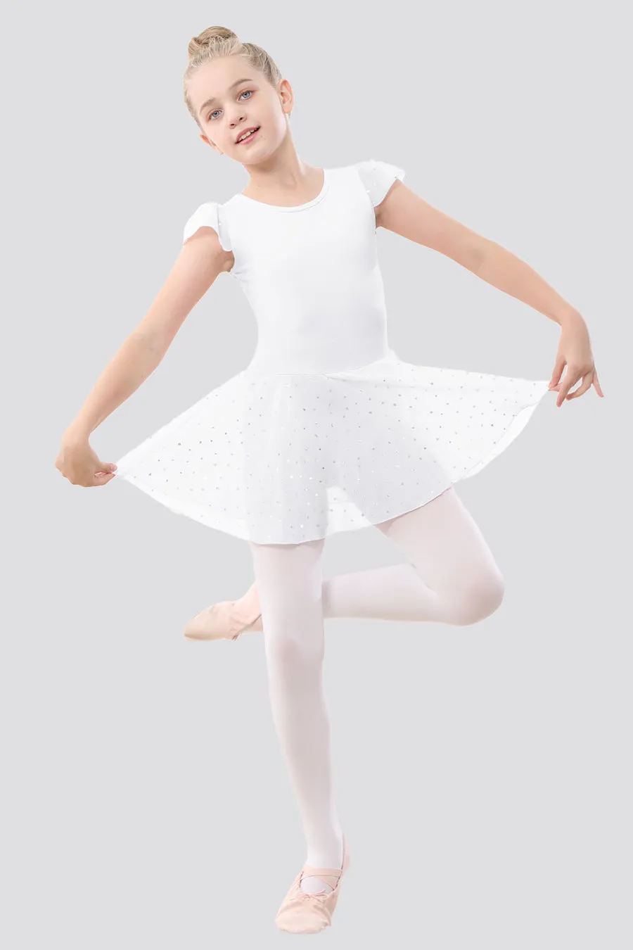 Toddler/Girl's Shiny Skirt Dress Leotard