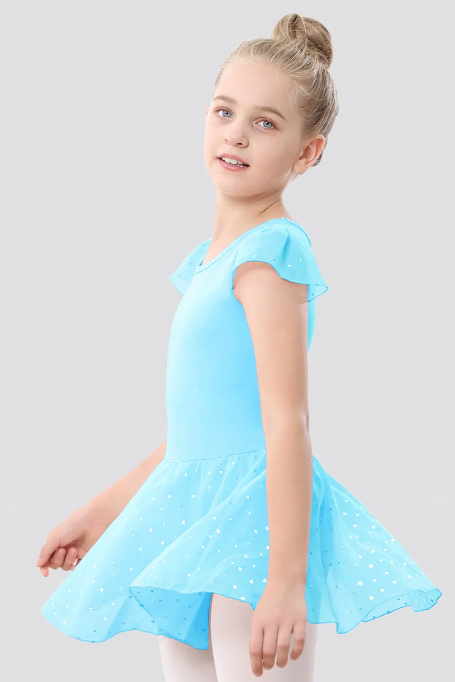 Toddler/Girl's Shiny Skirt Dress Leotard