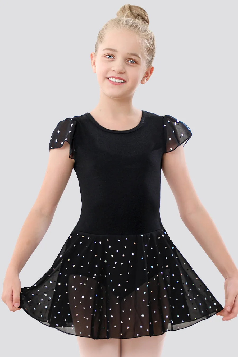 Toddler/Girl's Shiny Skirt Dress Leotard
