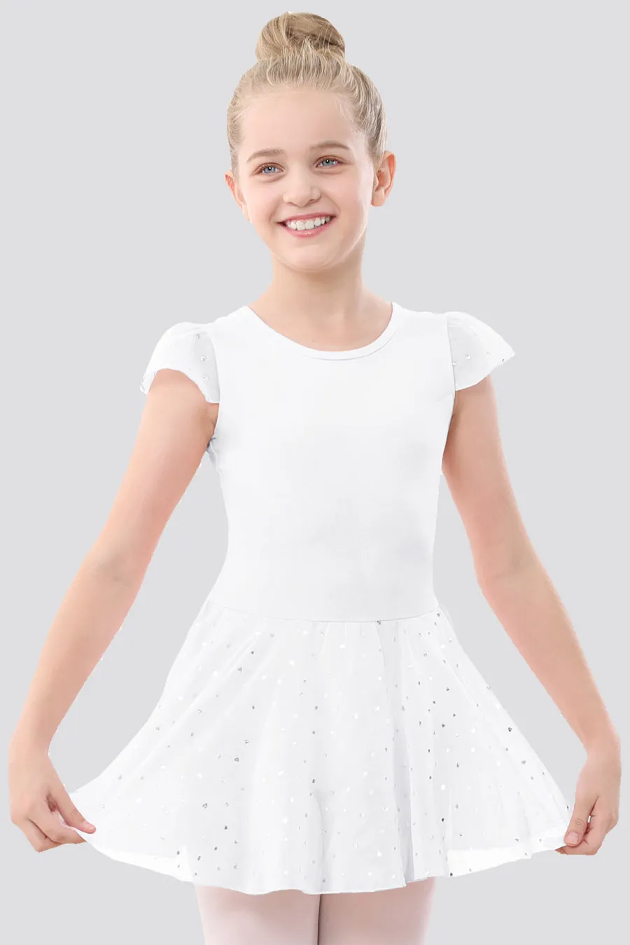 Toddler/Girl's Shiny Skirt Dress Leotard