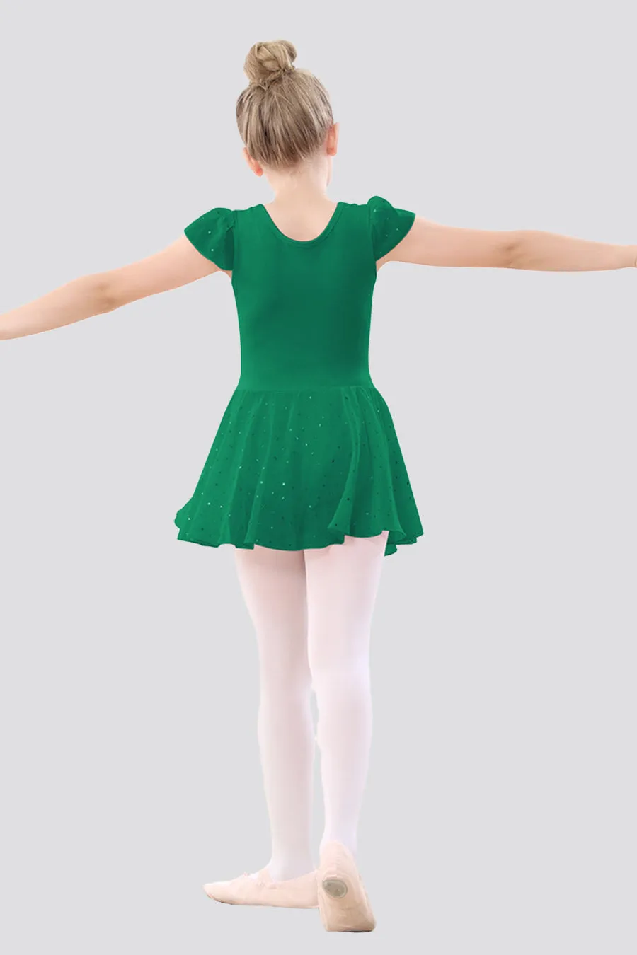 Toddler/Girl's Shiny Skirt Dress Leotard