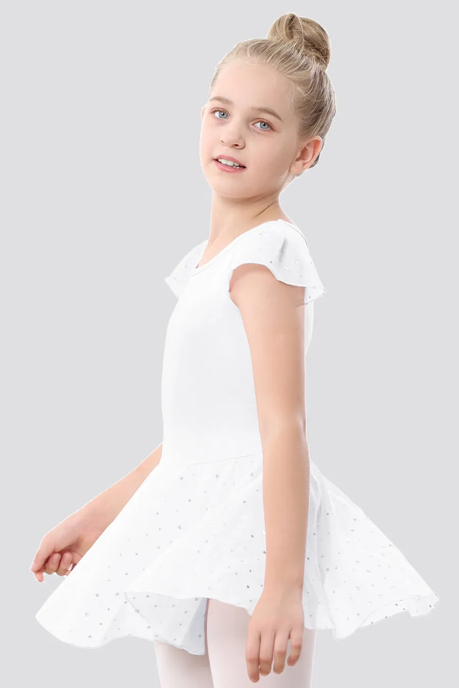 Toddler/Girl's Shiny Skirt Dress Leotard