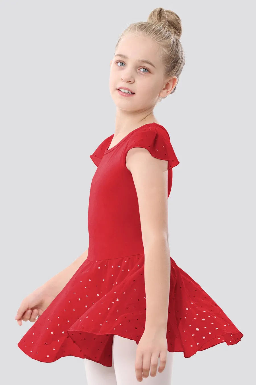 Toddler/Girl's Shiny Skirt Dress Leotard