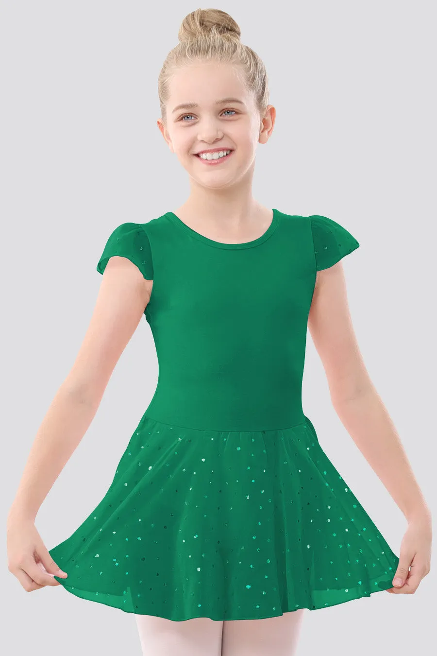 Toddler/Girl's Shiny Skirt Dress Leotard