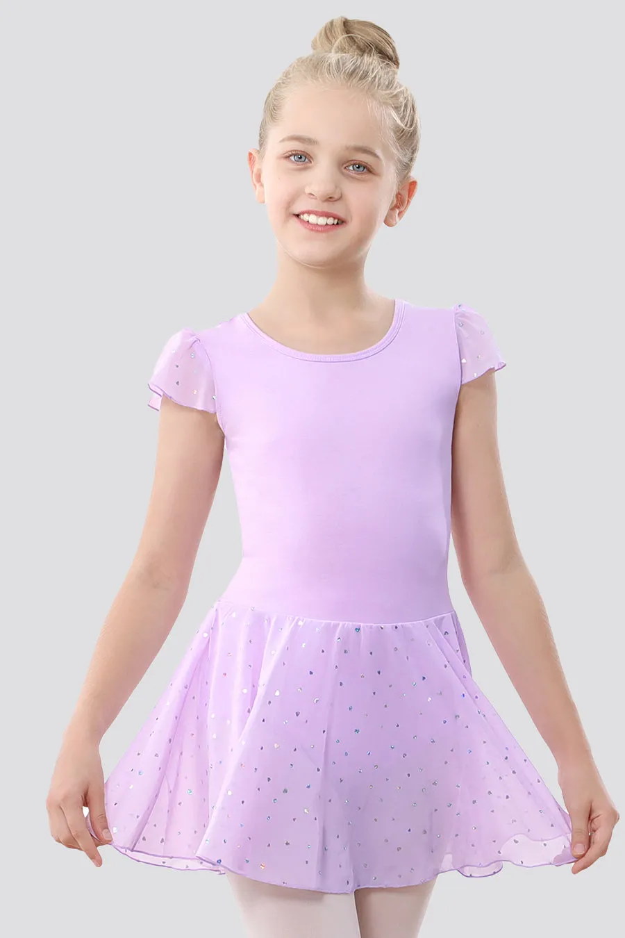 Toddler/Girl's Shiny Skirt Dress Leotard
