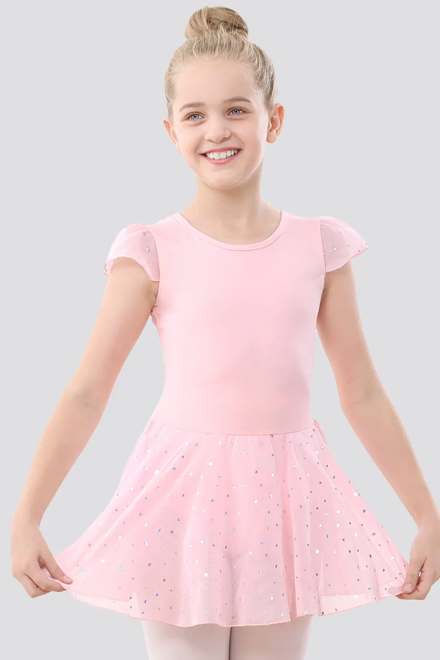 Toddler/Girl's Shiny Skirt Dress Leotard