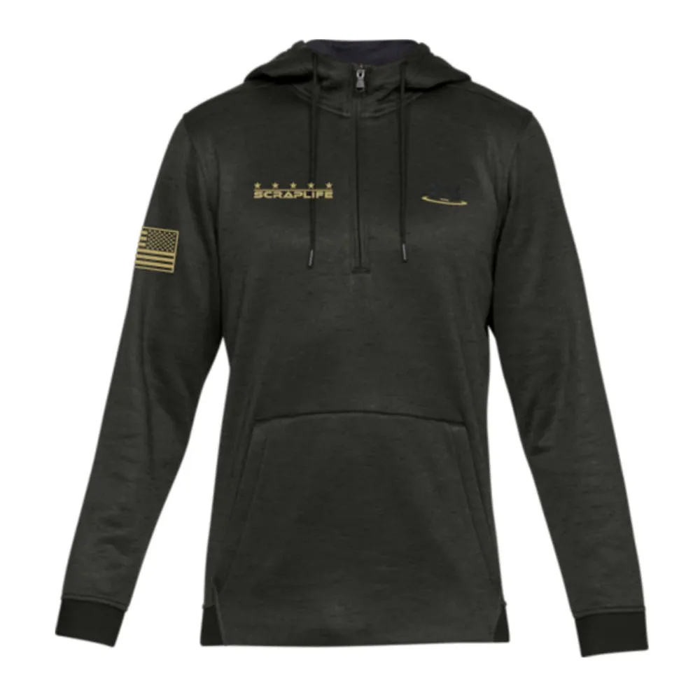 Under Armour Wrestling Military Green Armour Fleece 1/2 Zip Hoodie