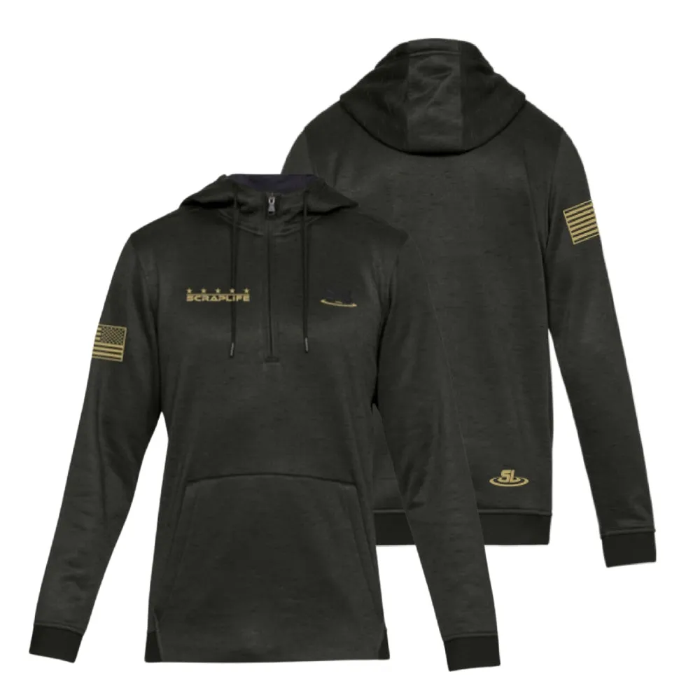 Under Armour Wrestling Military Green Armour Fleece 1/2 Zip Hoodie