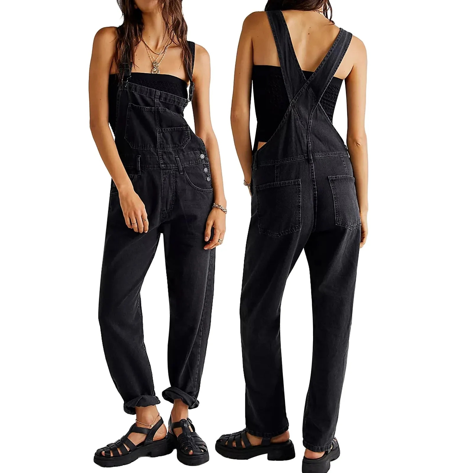 Vintage Denim Long Jumpsuit