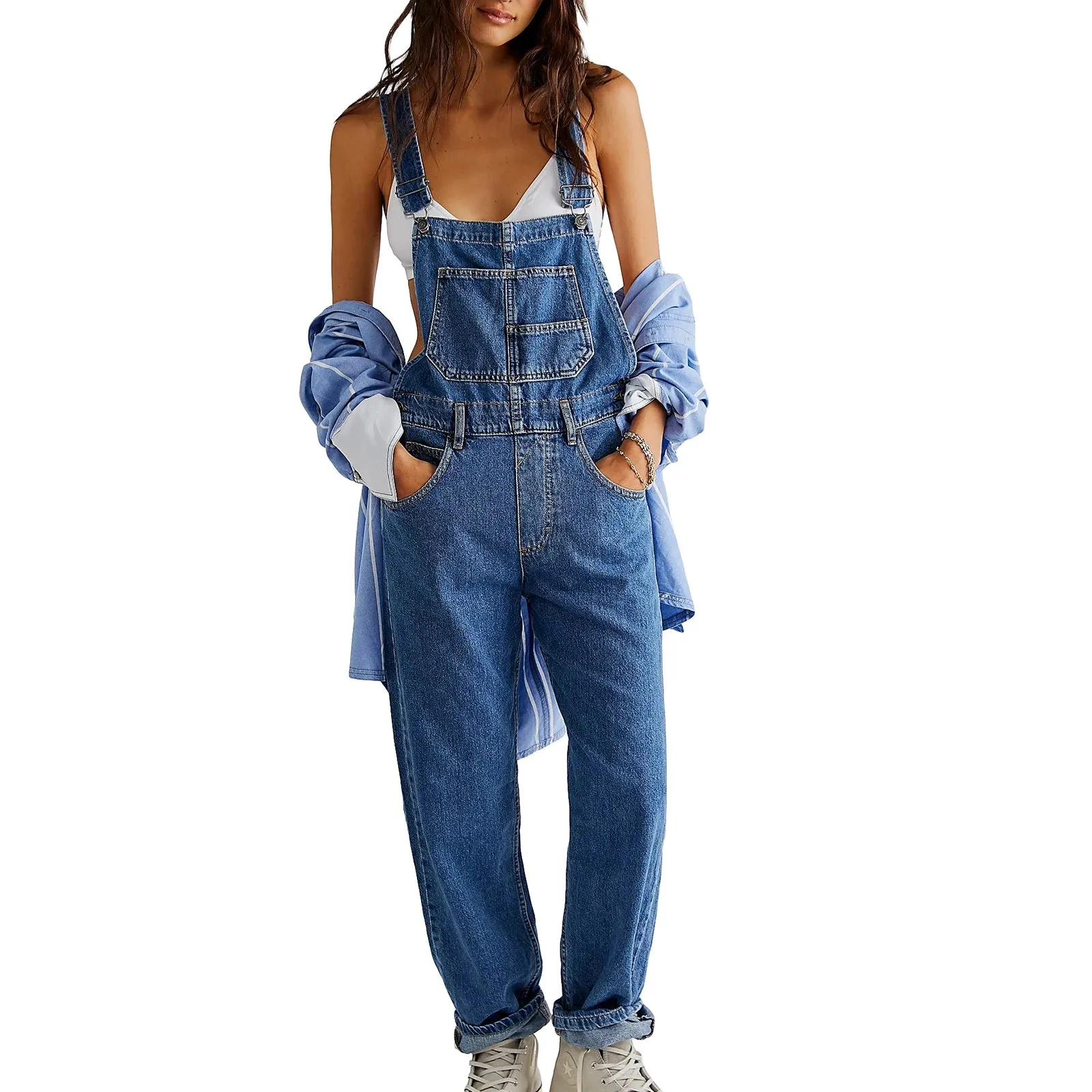 Vintage Denim Long Jumpsuit