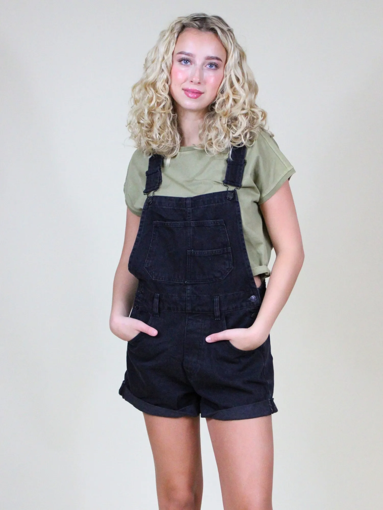 We The Free Ziggy Shortalls: Mineral Black